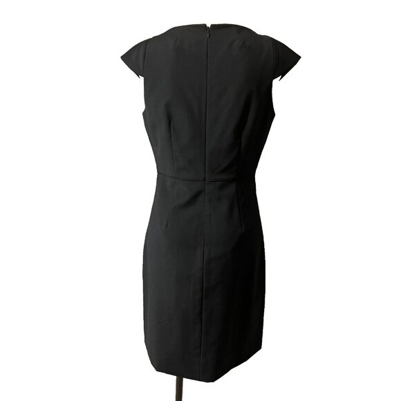 J Crew Suiting Dress Black 8 Short Sleeve All Seasonal Wool Sheath Career - Picture 2 of 4